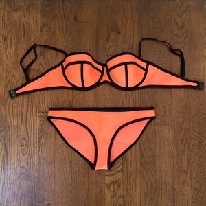 TriangL neon orange neoprene bikini